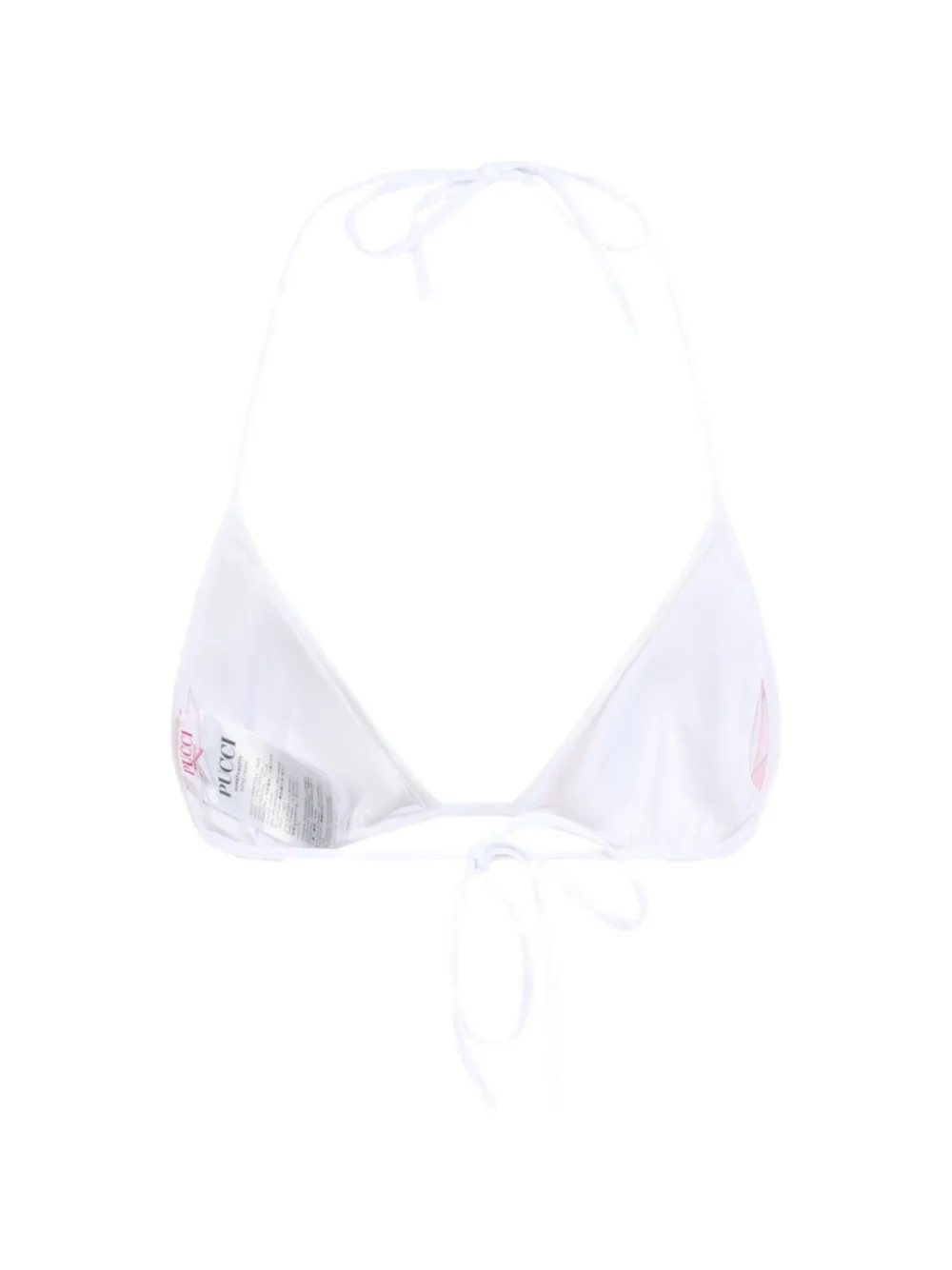 PUCCI Iride-print triangle bikini top Roze