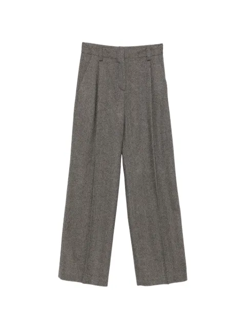 Antonelli herringbone pleated trousers