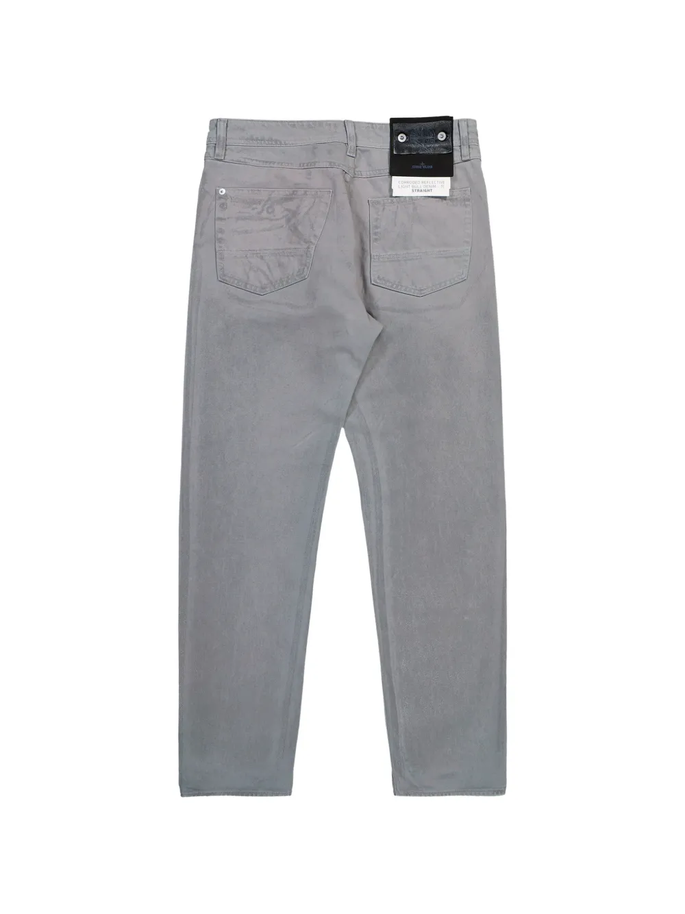 Stone Island J100005 corroded reflective light bull denim-TC jeans Grijs