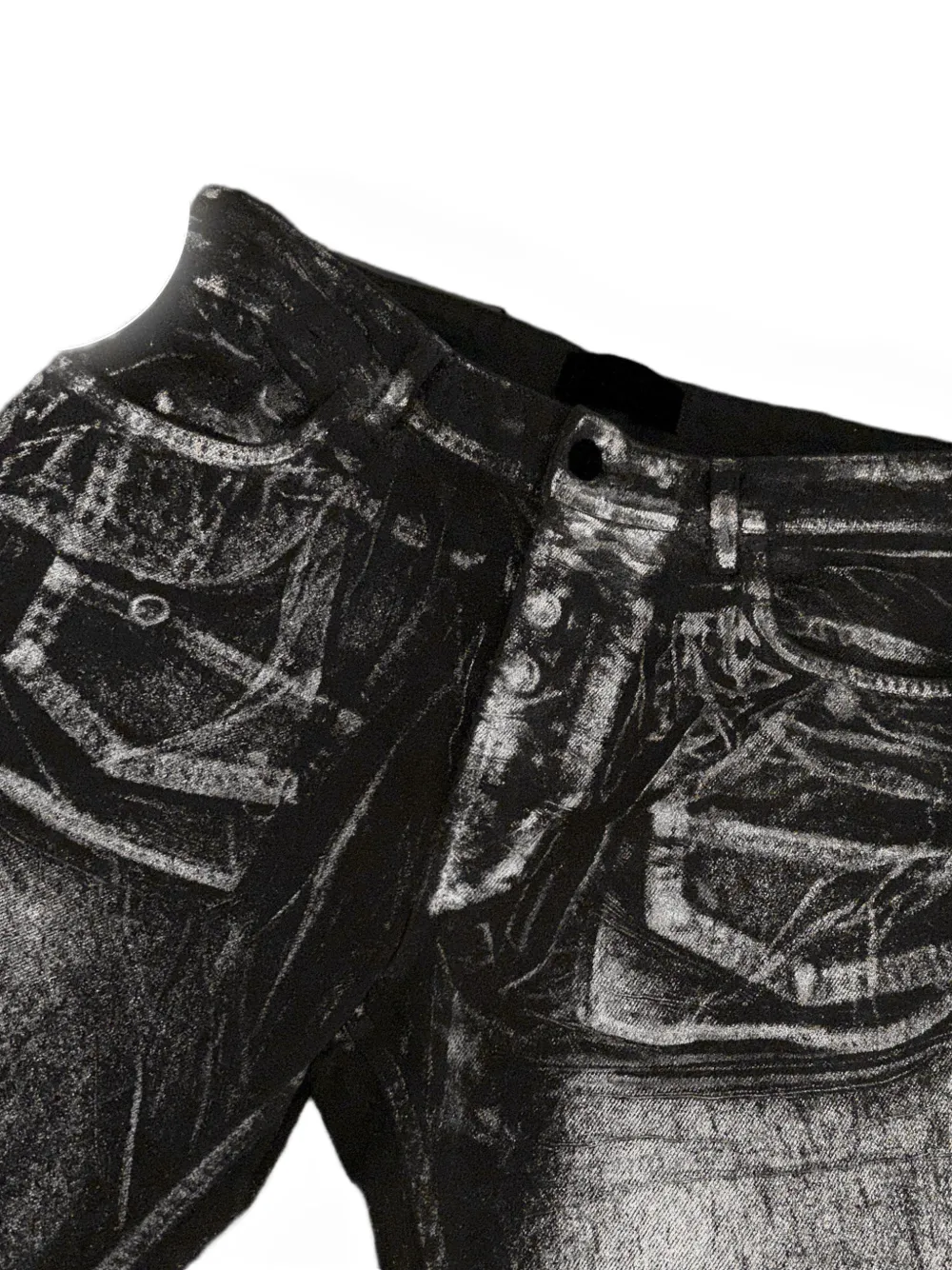 Stone Island J100005 corroded reflective light bull denim-TC jeans Grijs