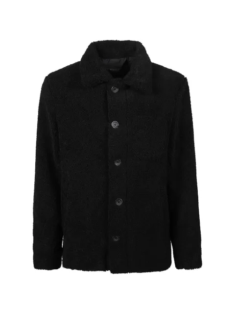 Herno bouclé-texture button-up jacket