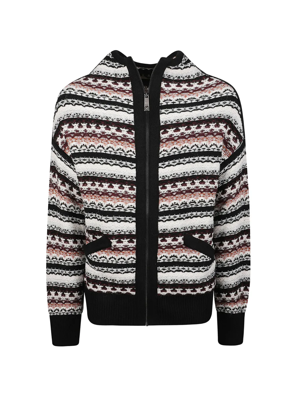 John Richmond Fair Isle zip-up sweater Wit