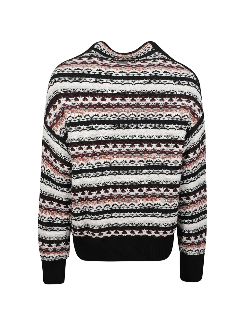 John Richmond Fair Isle zip-up sweater Wit