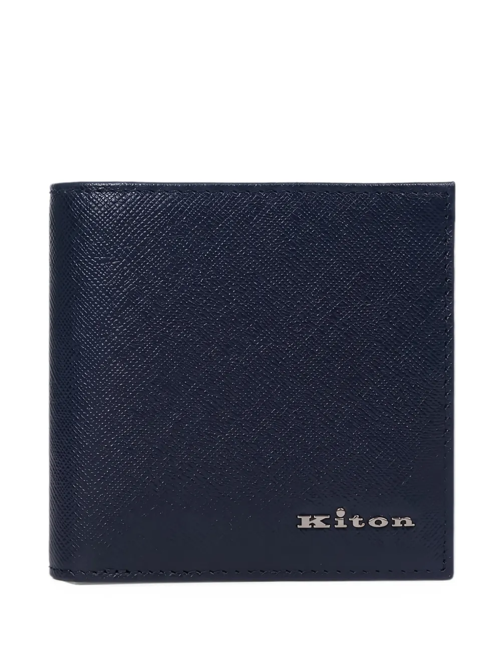 Kiton textured-finish bifold wallet - Blu