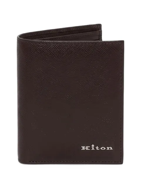Kiton logo-plaque bifold wallet