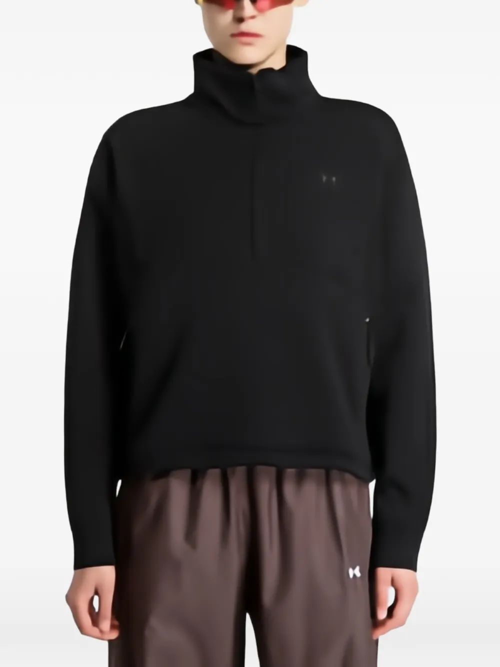 Under Armour Unstoppable Fleece Half-zip Sweater In Black
