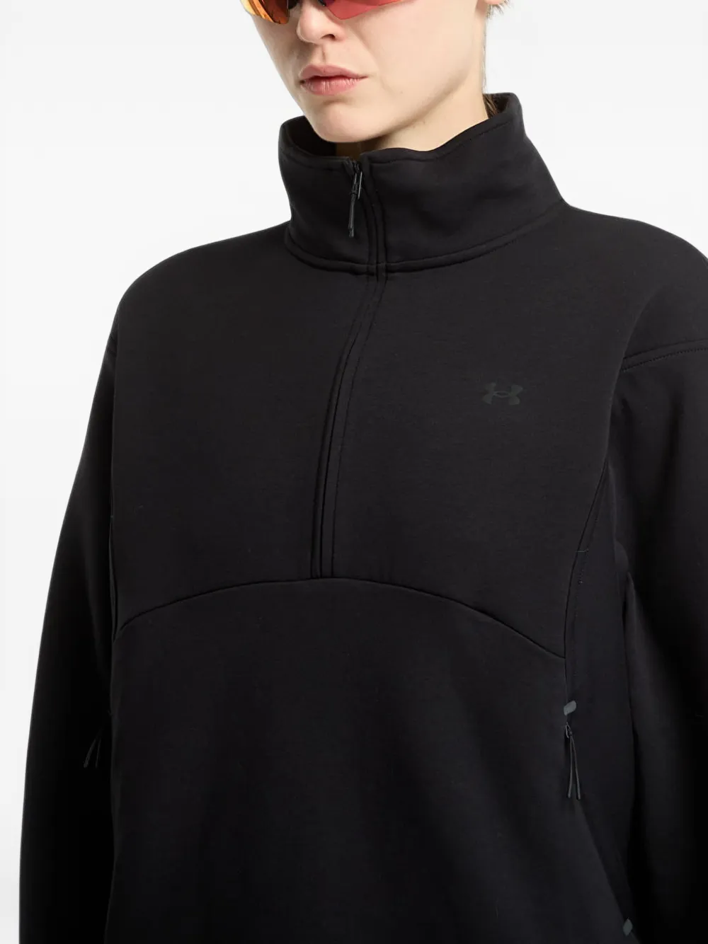 Under Armour Unstoppable Fleece half-zip sweater Zwart