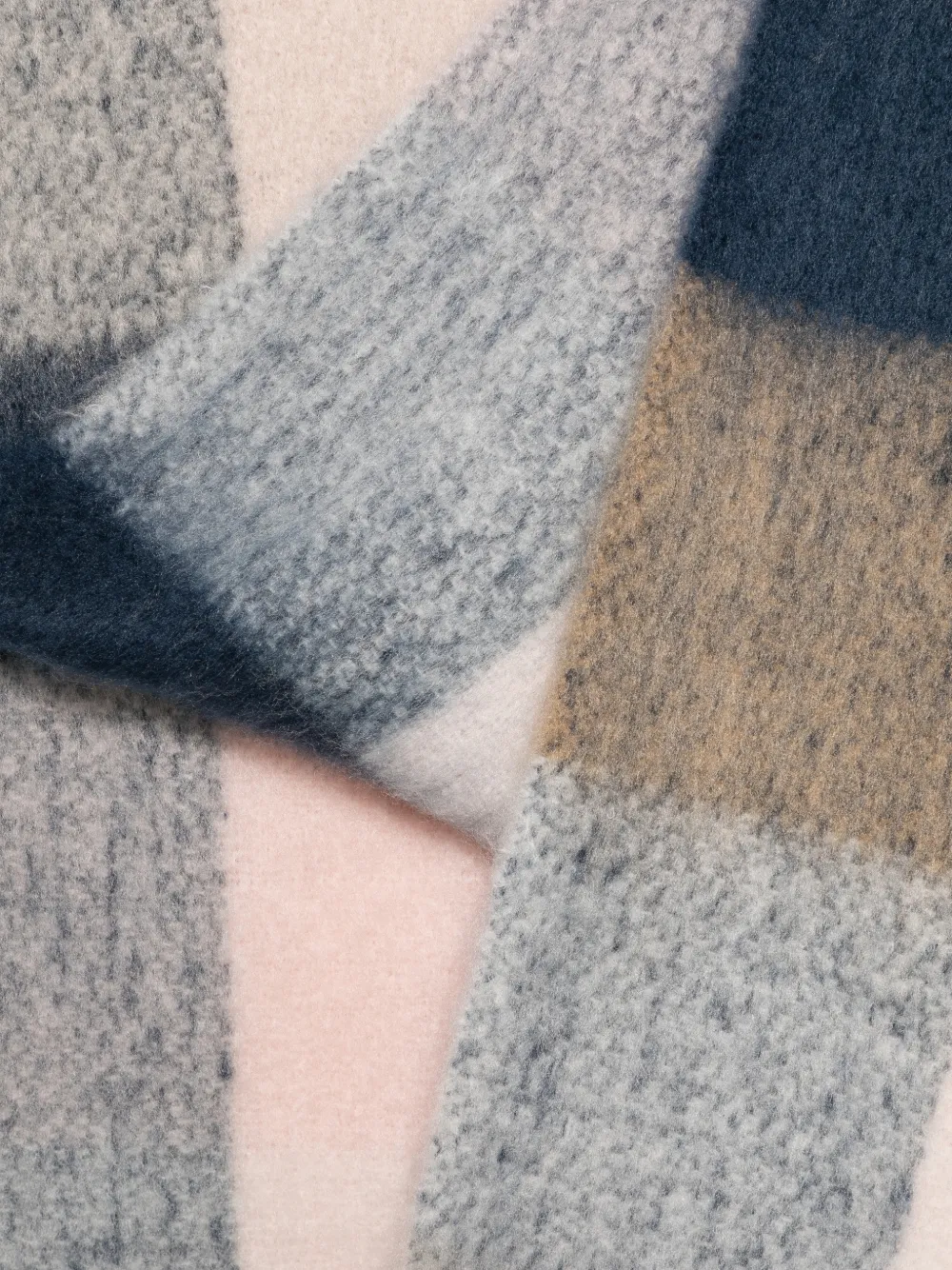 Barbour Marie check fringed scarf Blauw