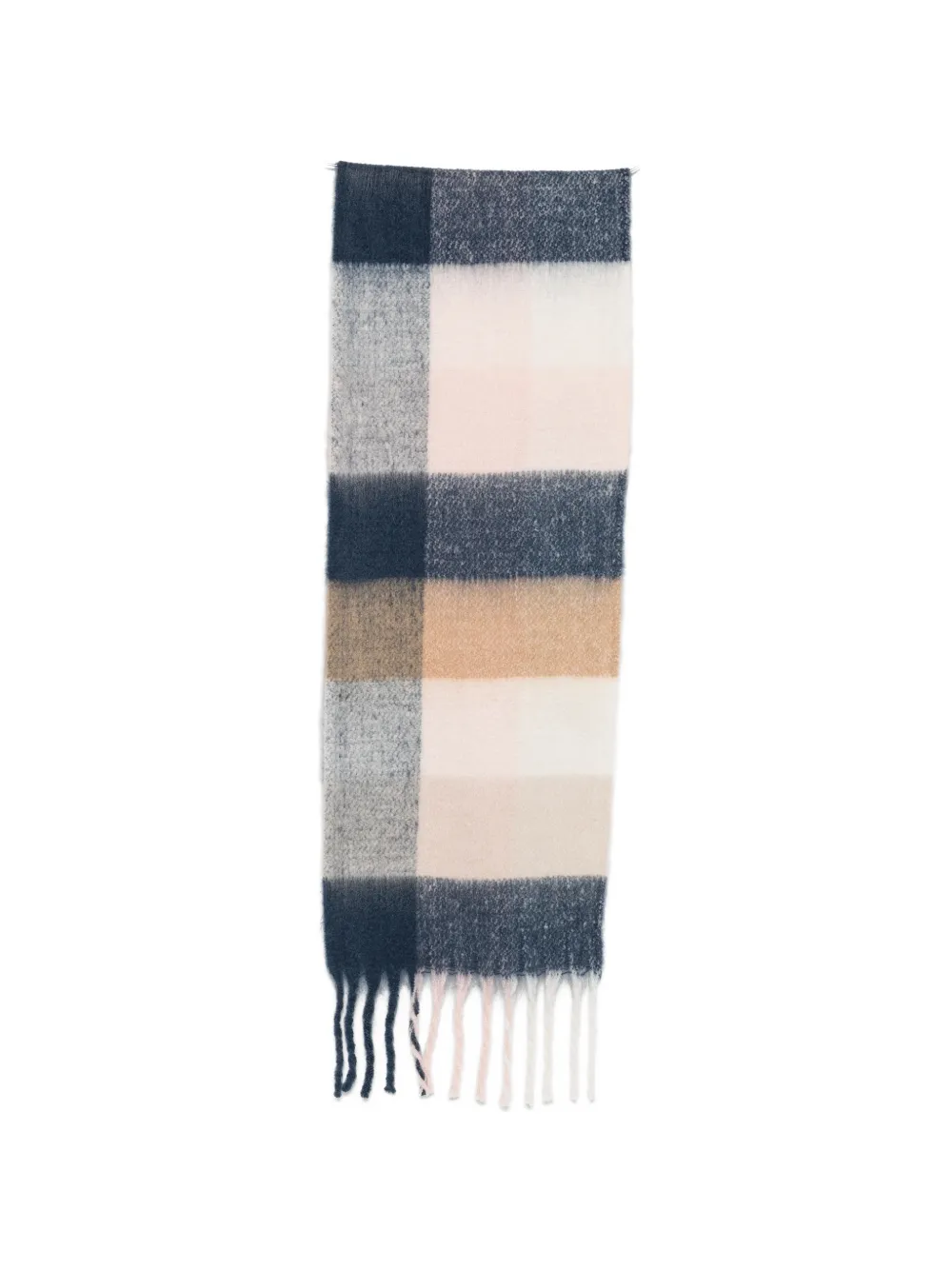 Barbour Marie check fringed scarf - Blau