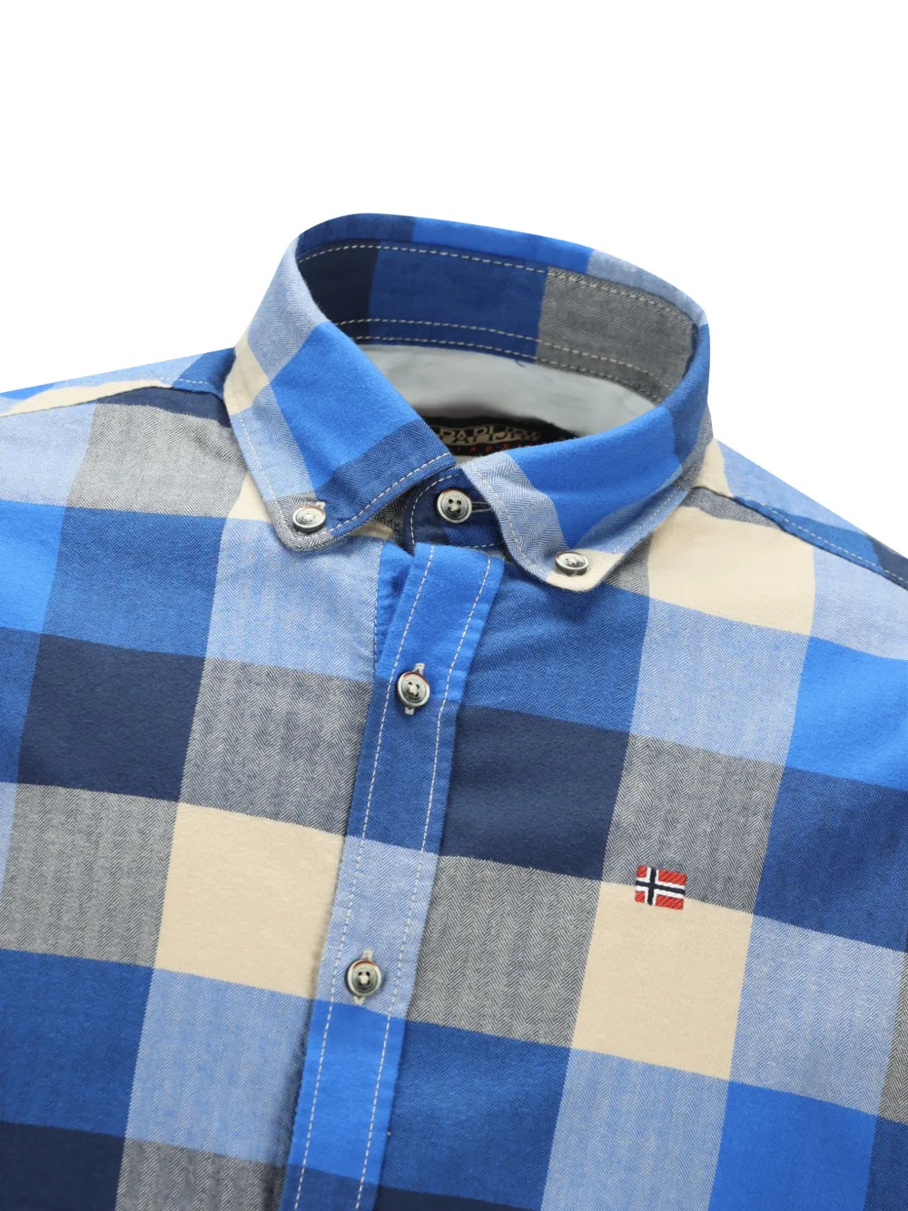 Napapijri checked button-down shirt Blauw