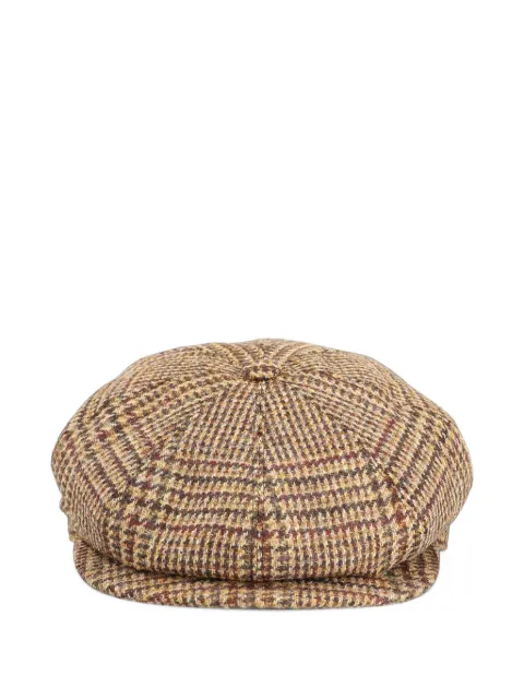 Tagliatore check virgin wool hat