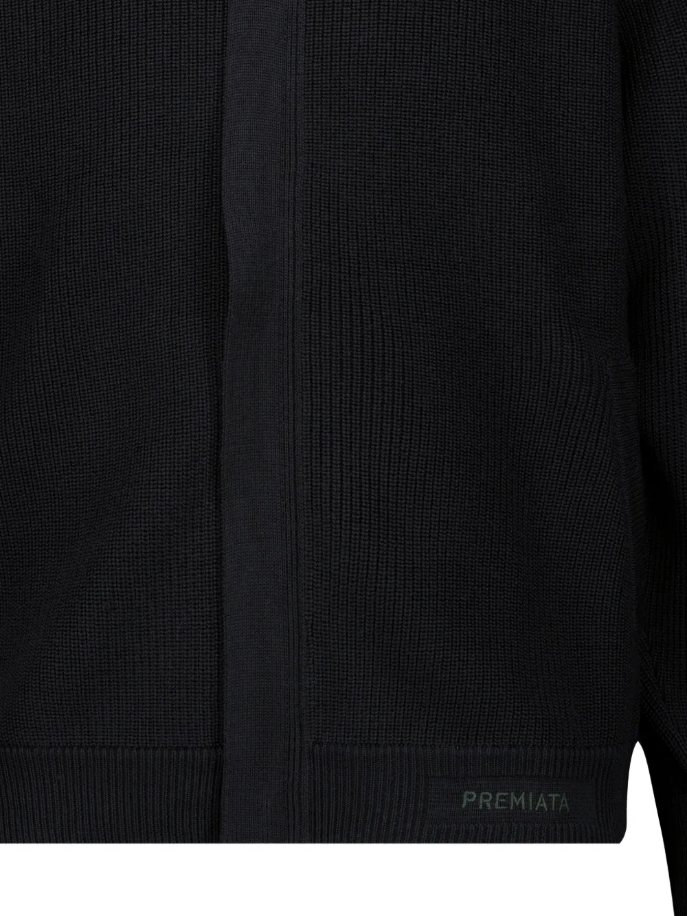 Premiata ribbed-knit merino-wool jacket Zwart