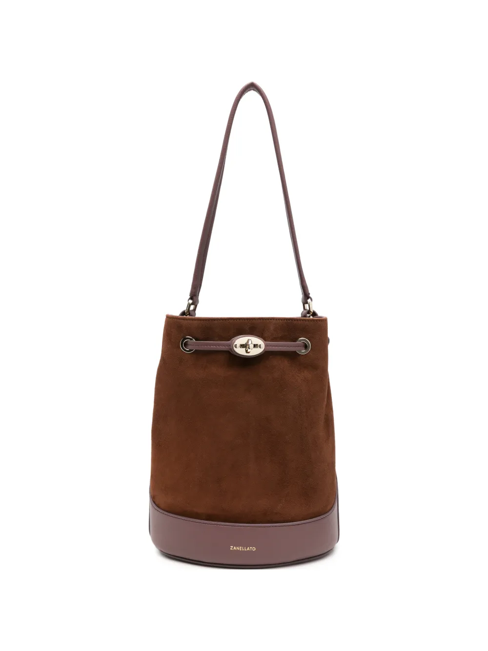 Zanellato S Monda suede leather shoulder bag - Marrone