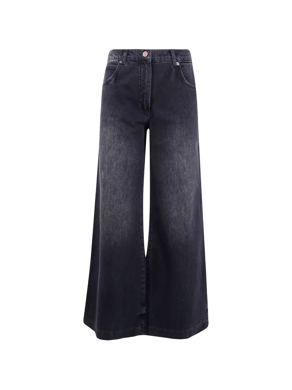 ASPESI faded wide-leg jeans - Schwarz