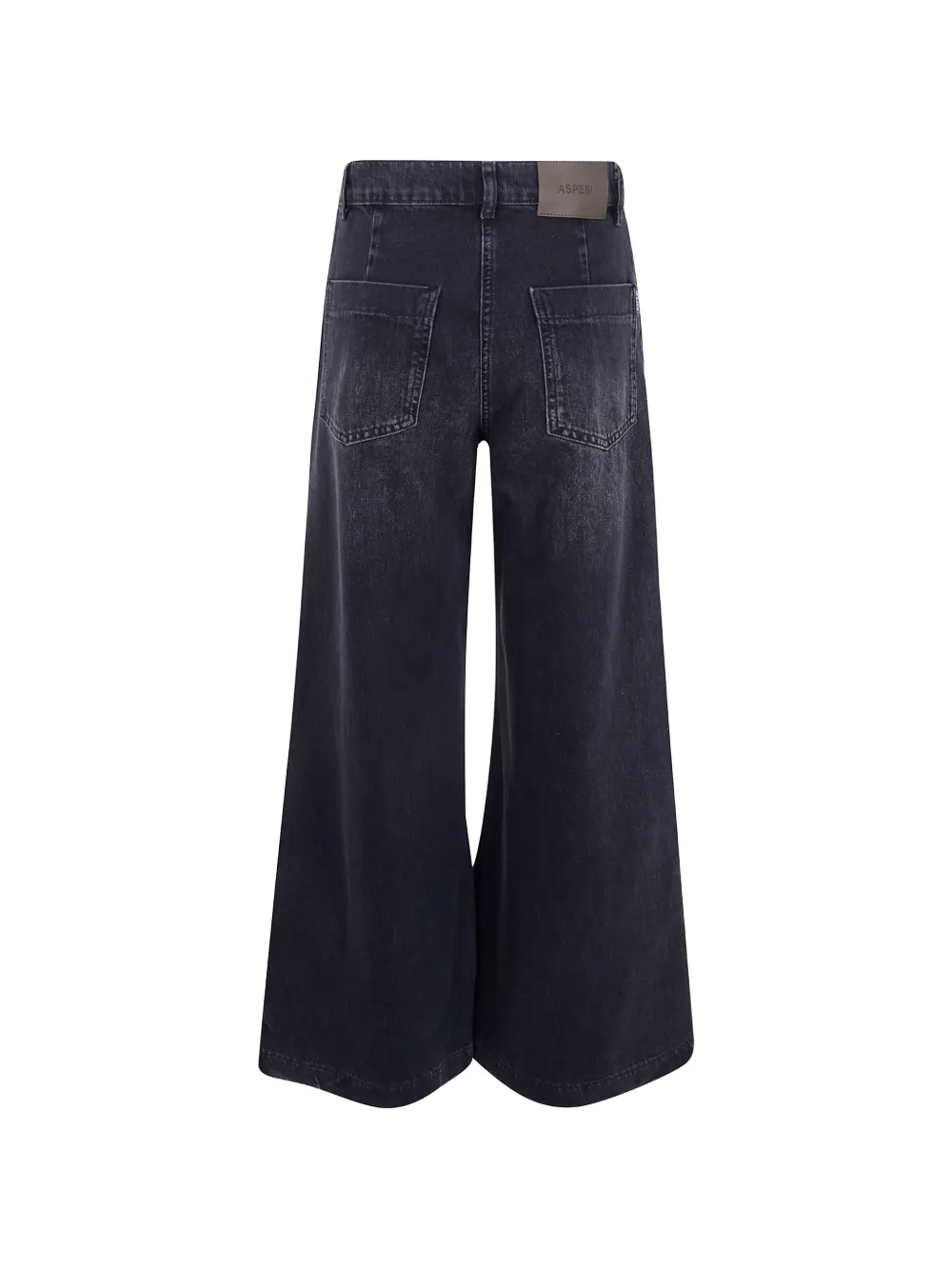 ASPESI faded wide-leg jeans Zwart