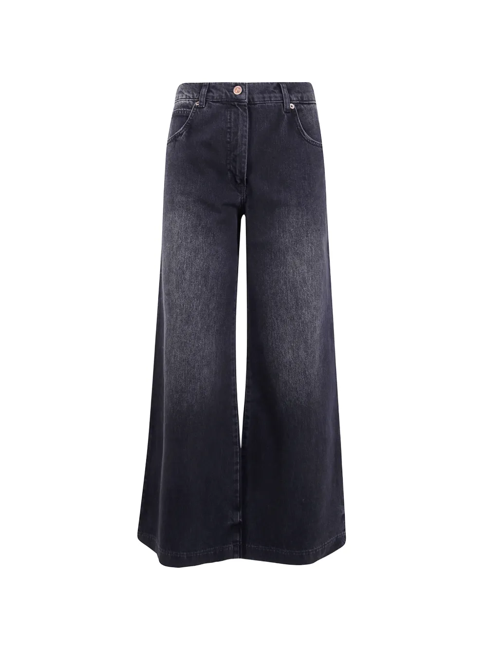 ASPESI faded wide-leg jeans - Nero