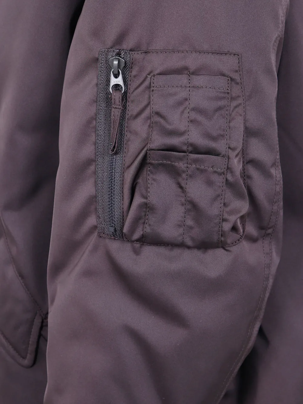 ASPESI hooded zip-up parka coat Bruin