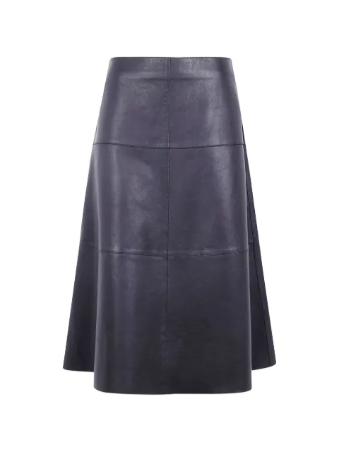 The Jackie Leathers paneled midi skirt
