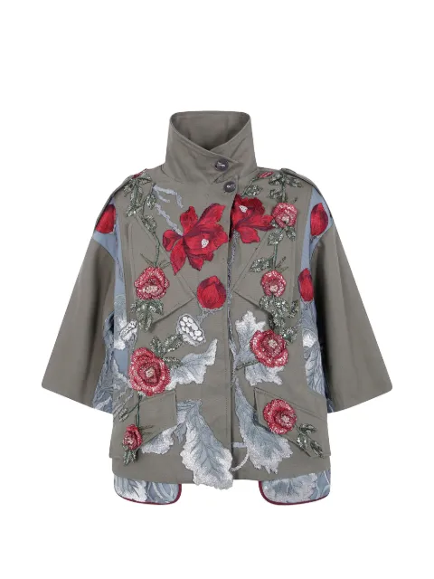 Antonio Marras floral-embroidered sequin-embellished cropped jacket