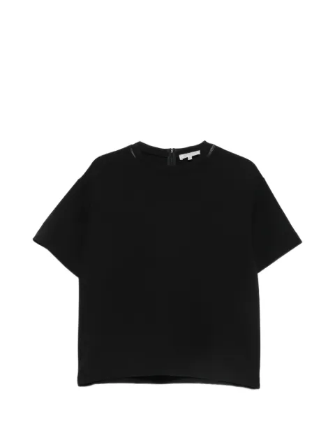 Antonelli crystal-embellished short-sleeve blouse