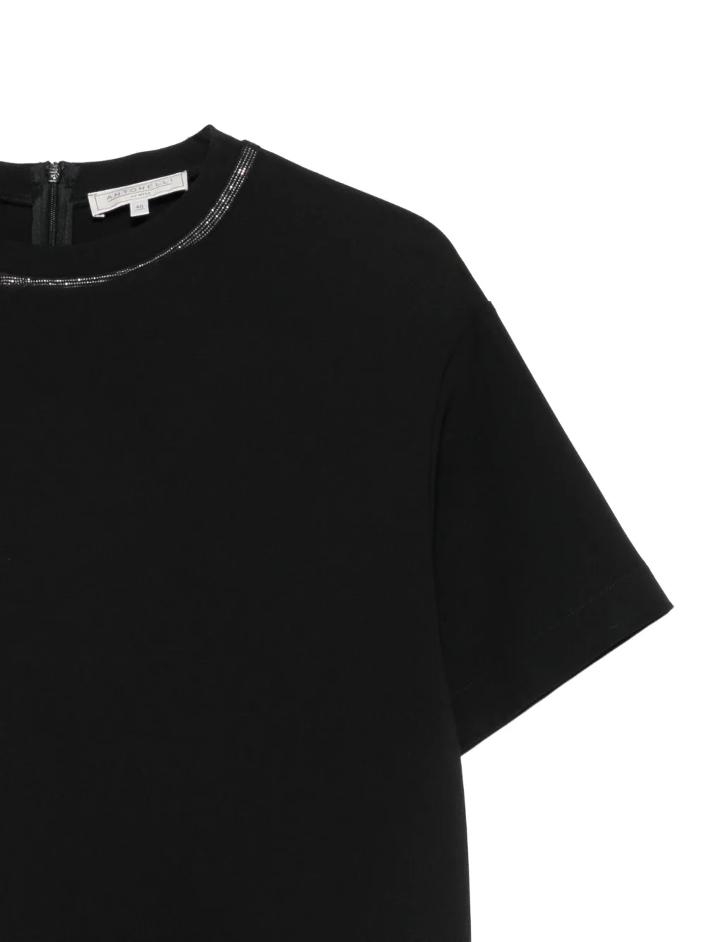 Antonelli Blouse verfraaid met kristallen Zwart