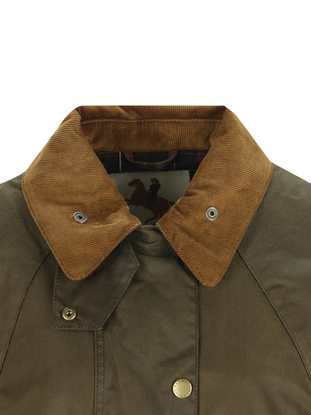 Barbour cape-style waxed jacket Groen
