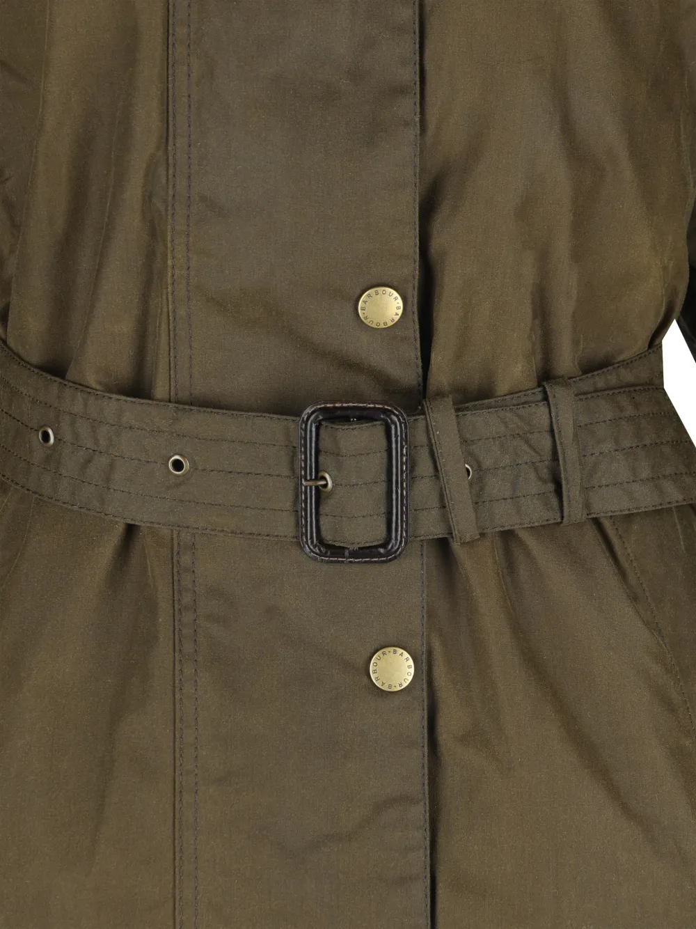 Barbour cape-style waxed jacket Groen