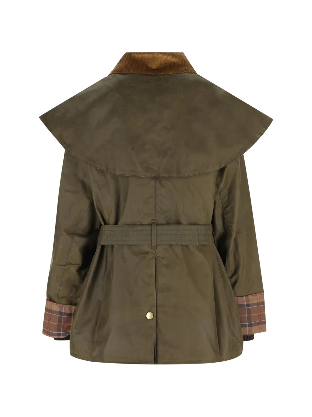 Barbour cape-style waxed jacket Groen
