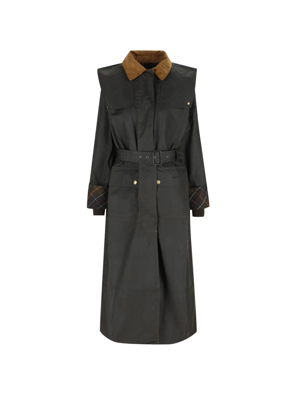 Barbour x WP waxed-cotton belted coat Zwart
