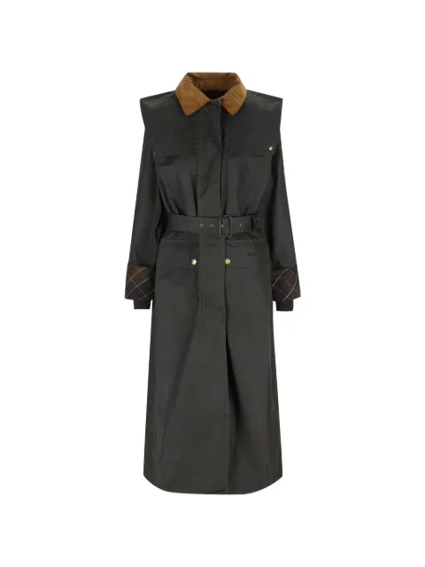 Barbour x WP waxed-cotton belted coat