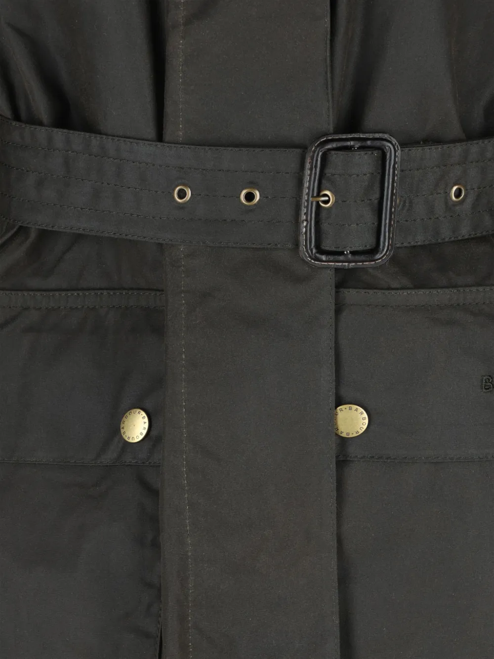 Barbour x WP waxed-cotton belted coat Zwart