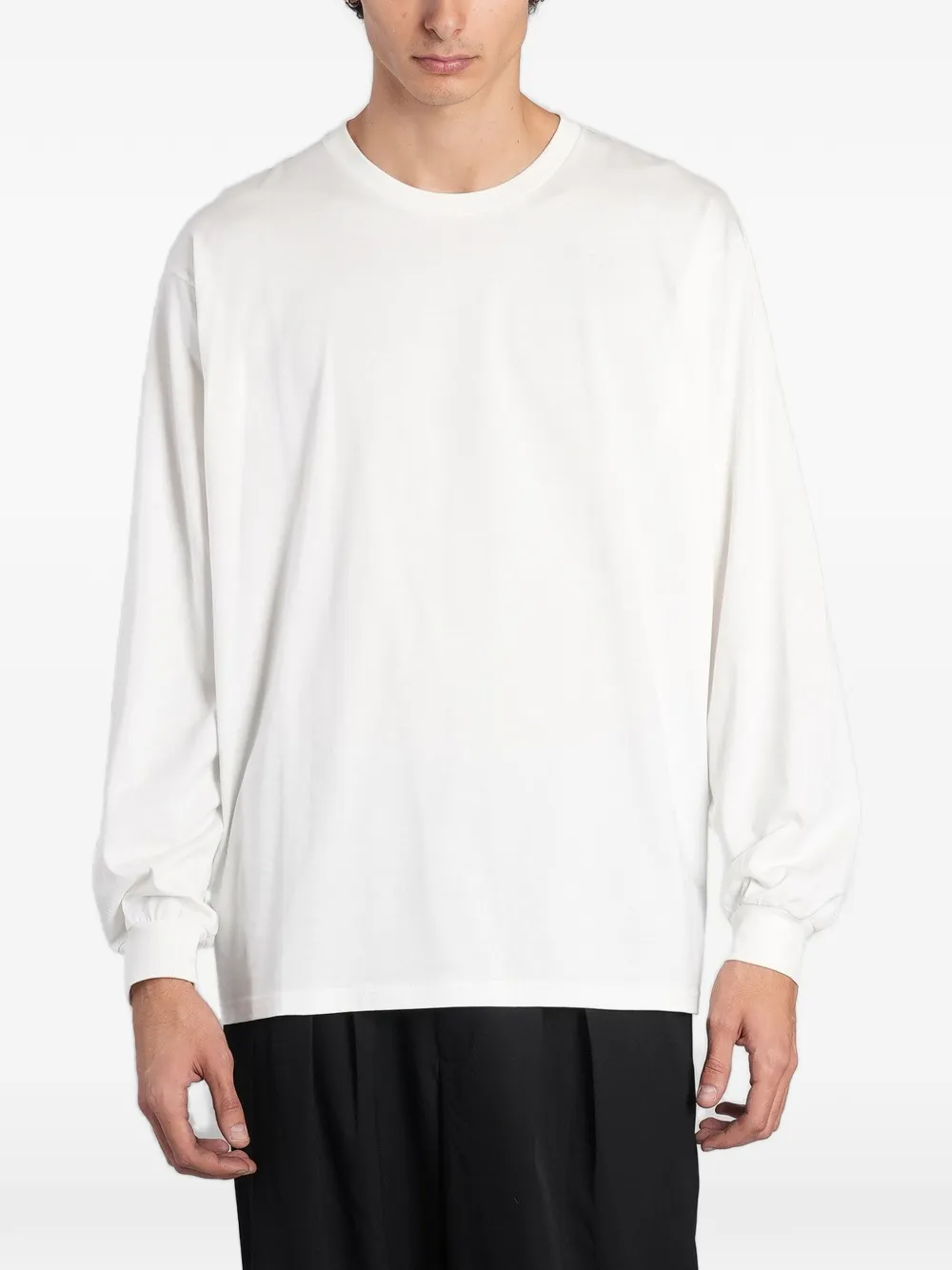 ssstein crew-neck long-sleeve T-shirt - Bianco