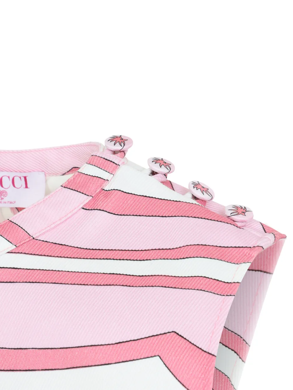 PUCCI Marmo-print scalloped top Roze