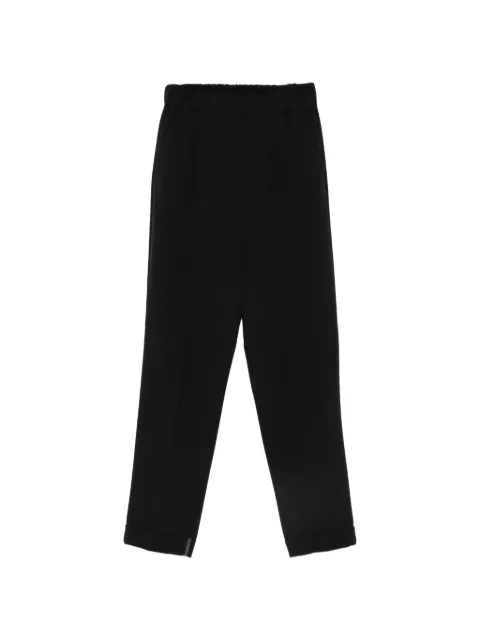 Antonelli elasticated-waistband turn-up trousers