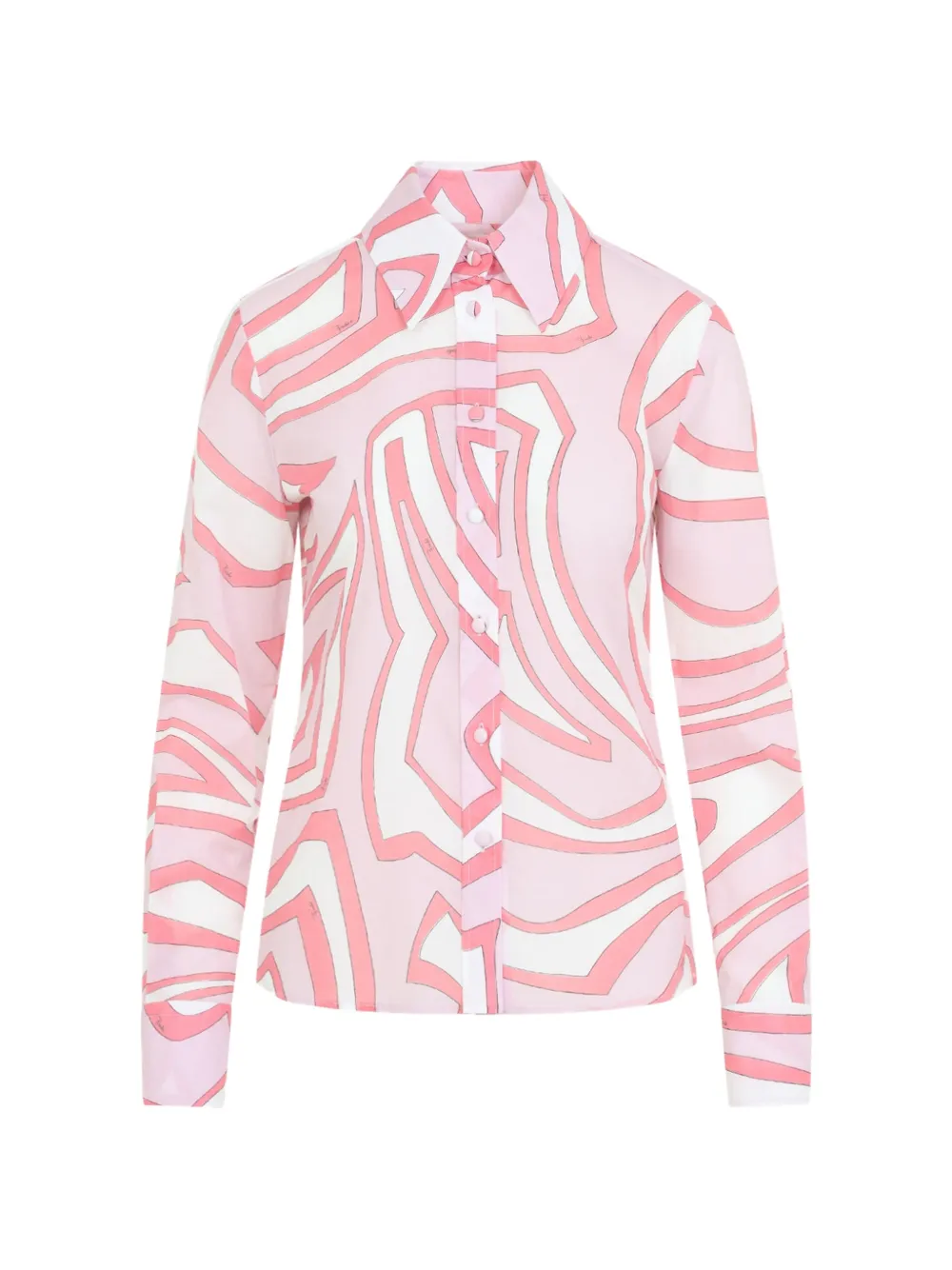 PUCCI Iride-print cotton shirt Roze