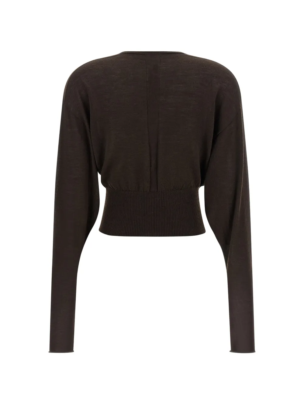Rick Owens V-neck wool sweater Bruin