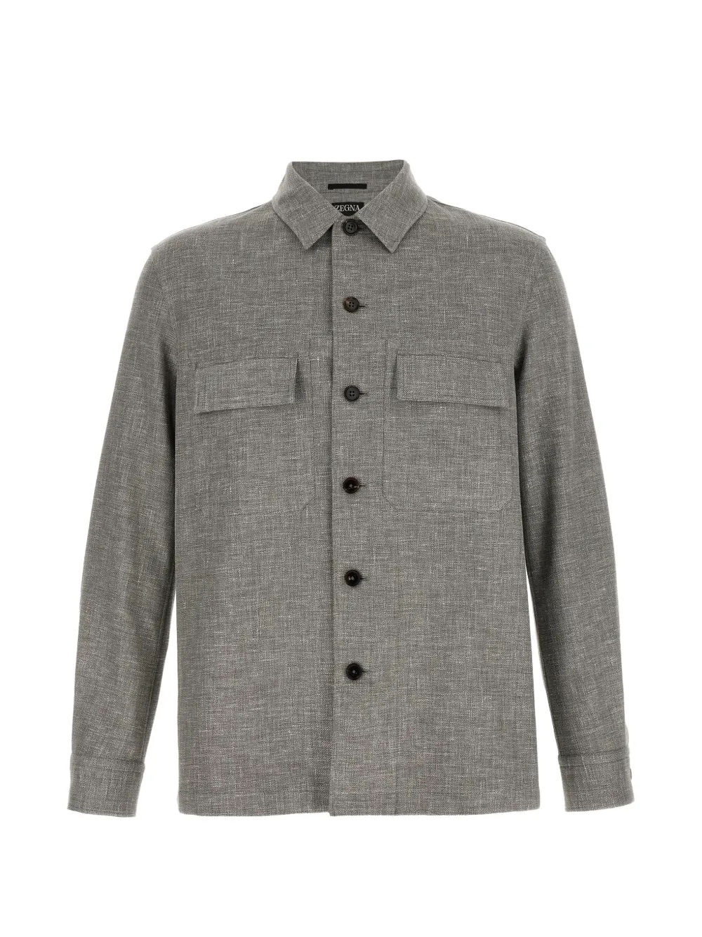 Zegna long-sleeve button-up shirt - Grey