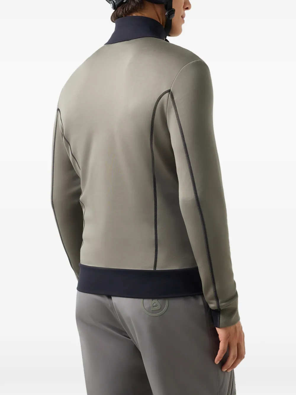 BOGNER Hayo panelled overlock-stitch jacket Groen