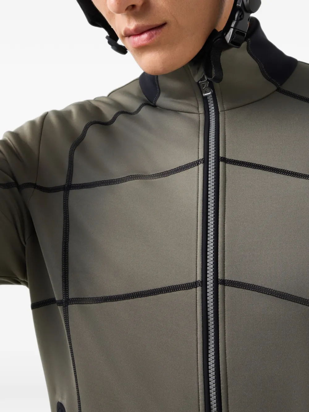 BOGNER Hayo panelled overlock-stitch jacket Groen
