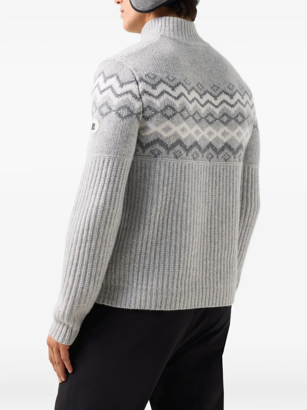 BOGNER Ludi cashmere quarter-zip sweater Grijs