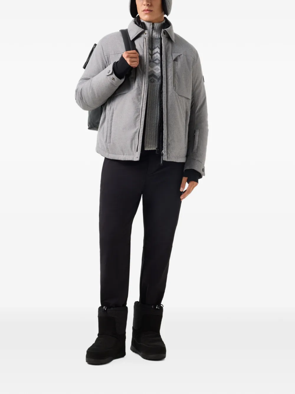 BOGNER Ludi cashmere quarter-zip sweater Grijs