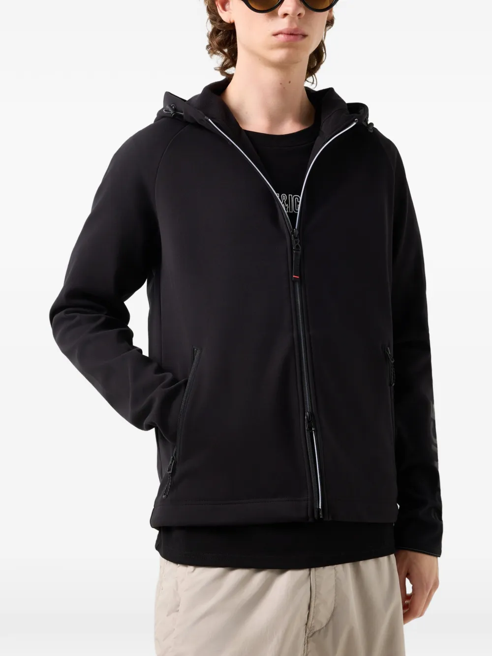 BOGNER FIRE+ICE Glenn logo-print hoodie Zwart