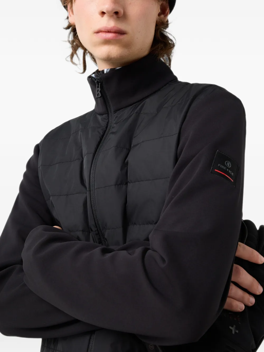 BOGNER FIRE+ICE Banjan quilted hybrid jacket Zwart