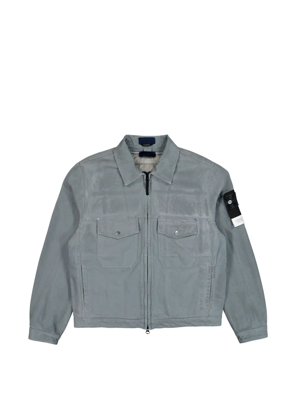 Stone Island 4100002 corroded reflective light bull Denim-TC jacket - Grau