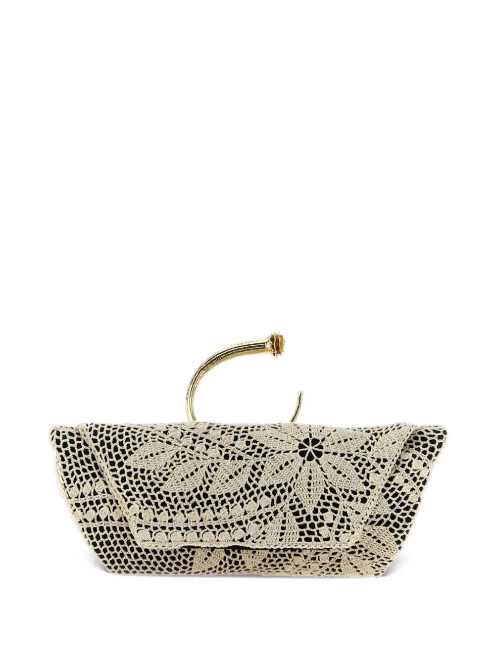 Magda Butrym Clutch in pizzo a fiori - Toni neutri