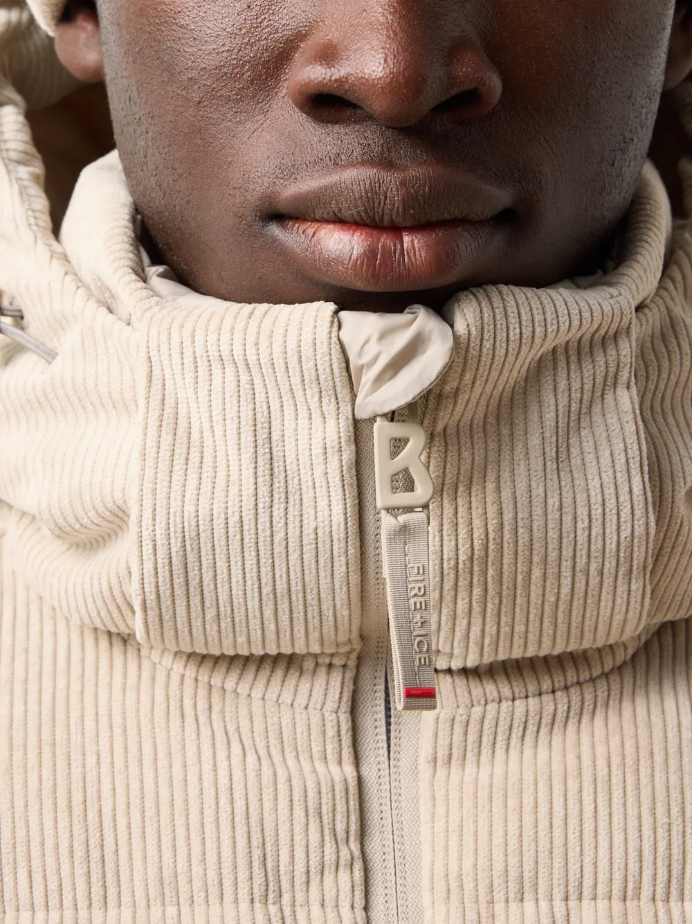 BOGNER FIRE+ICE Luka quilted corduroy ski jacket Beige