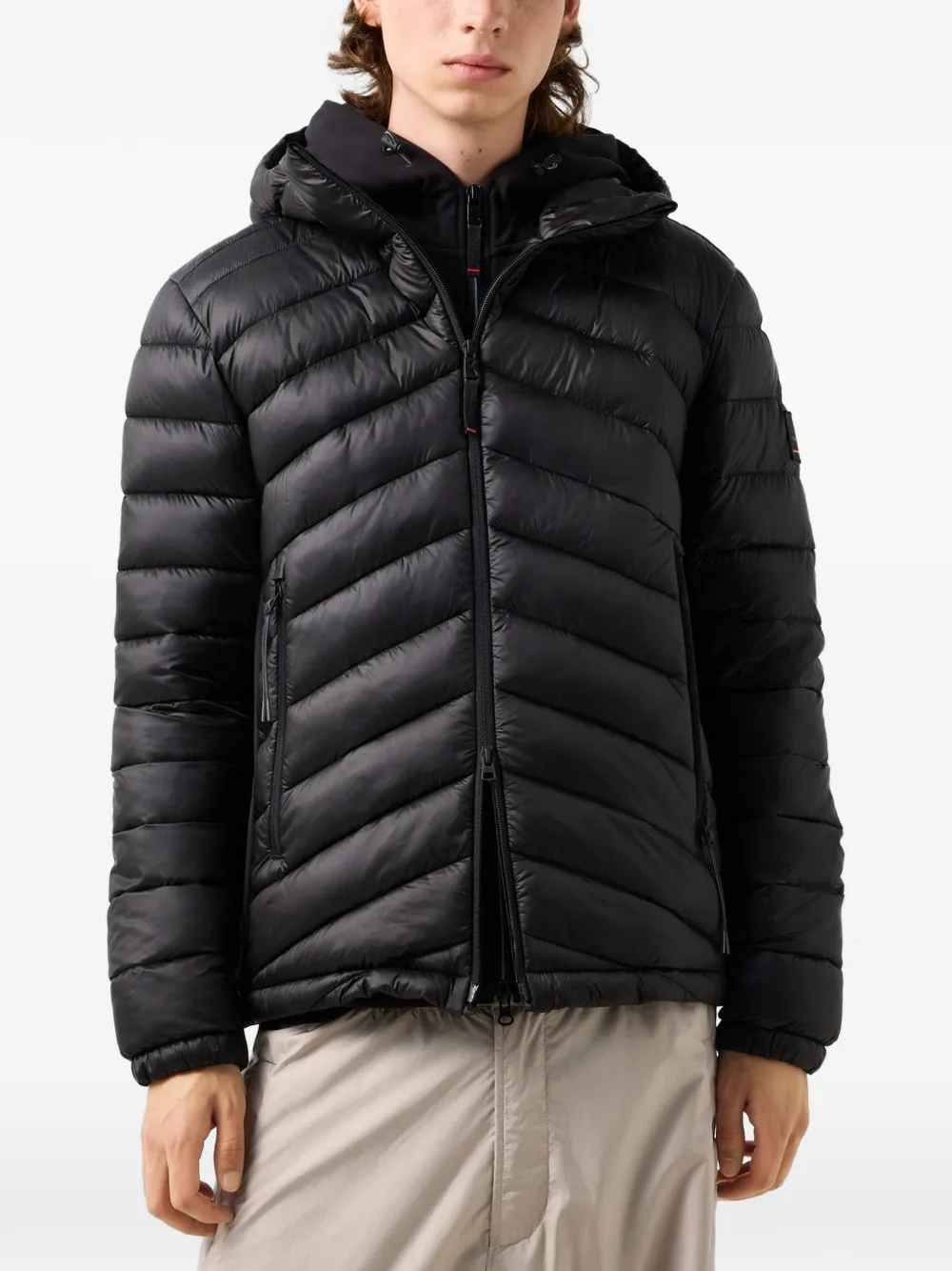 BOGNER FIRE+ICE Elvis quilted hooded jacket Zwart