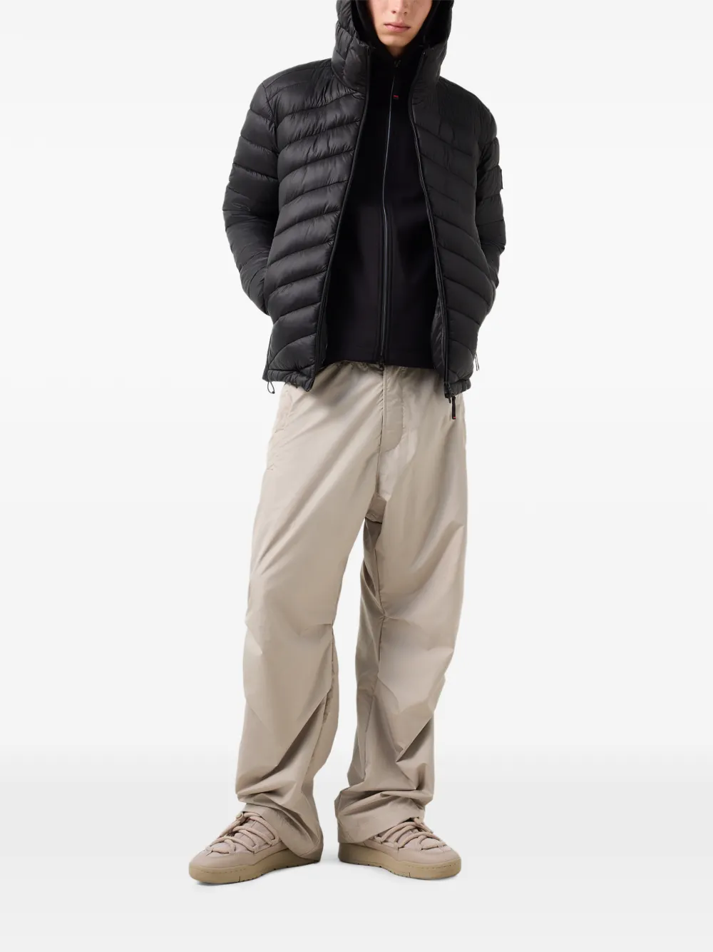 BOGNER FIRE+ICE Elvis quilted hooded jacket Zwart
