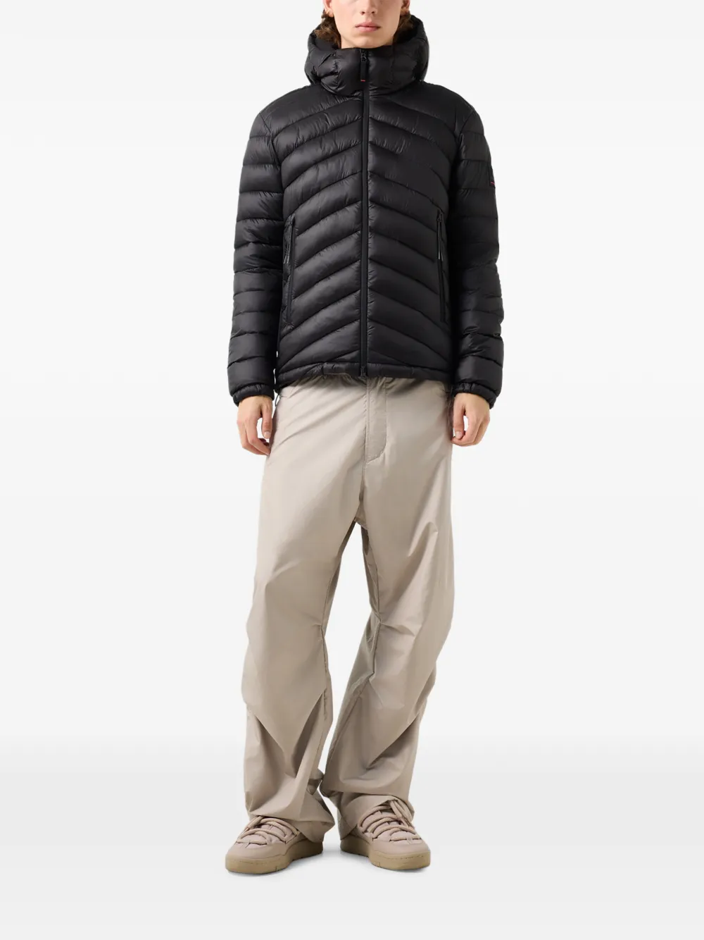 BOGNER FIRE+ICE Elvis quilted hooded jacket Zwart