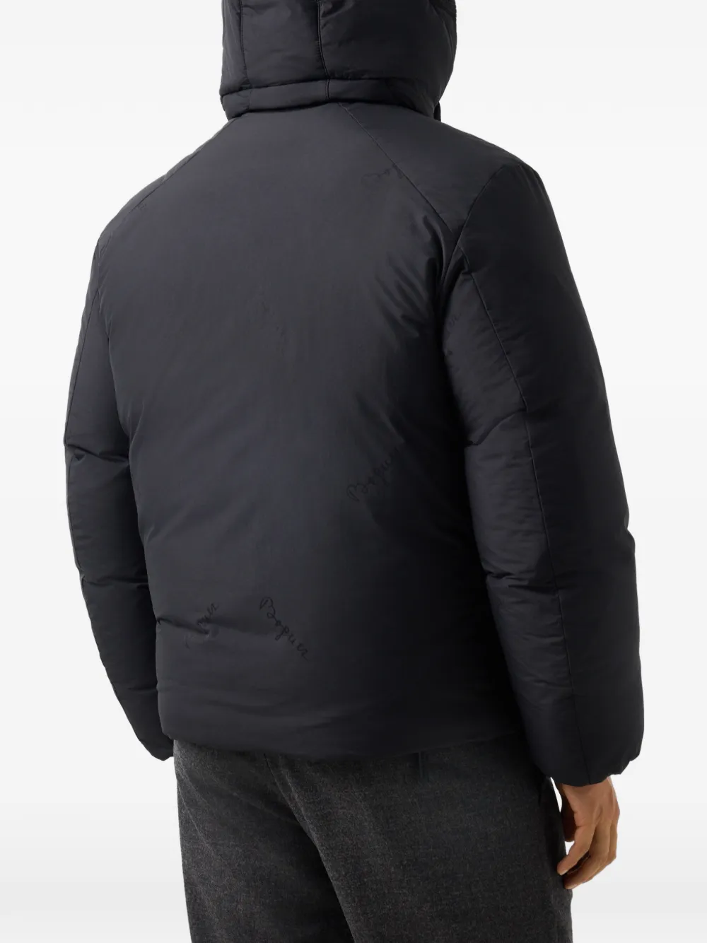BOGNER Peter logo-print hooded jacket Zwart
